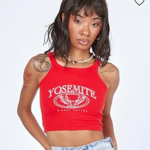 yosemite tank top red